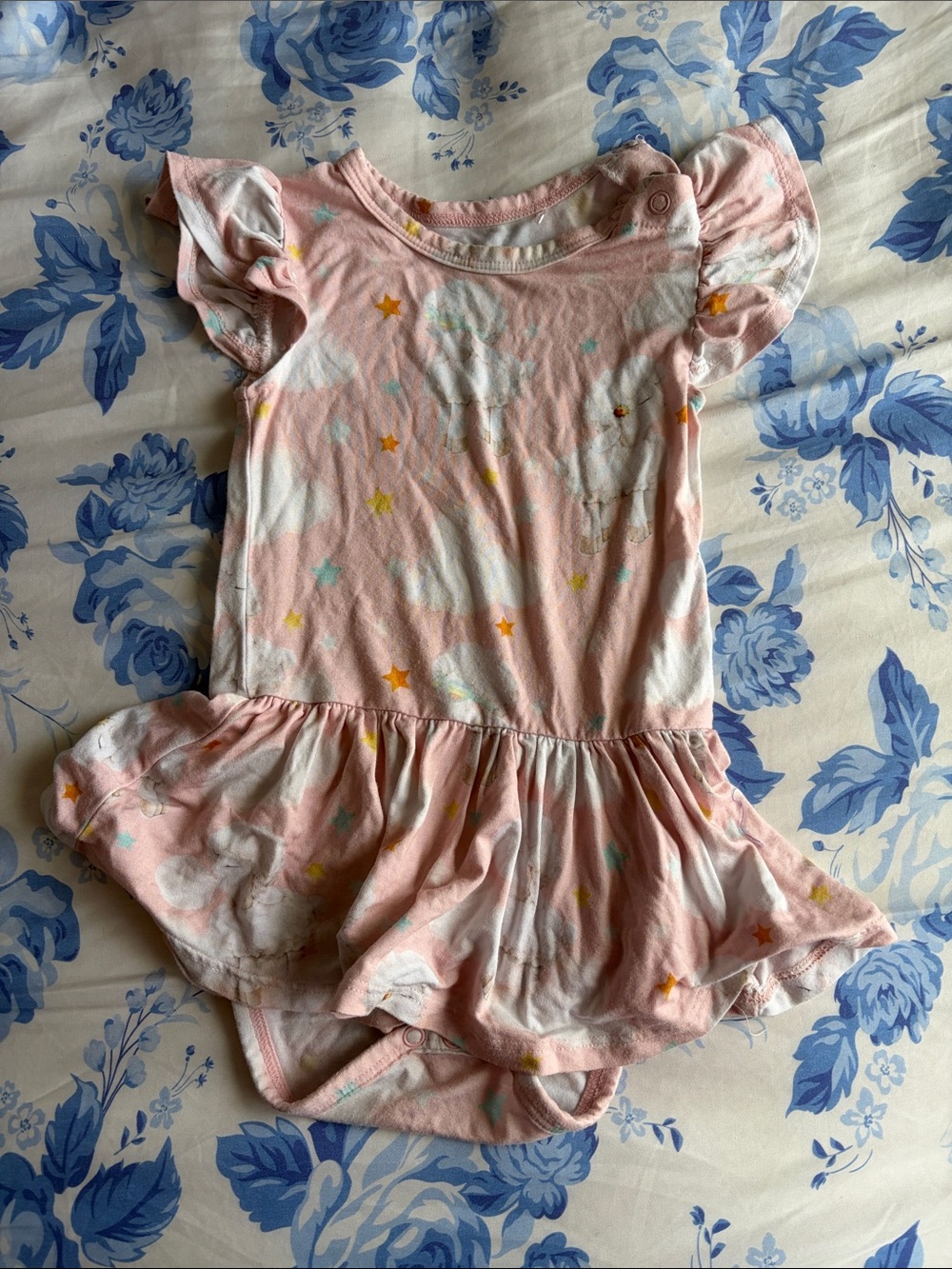 Posh Peanut cute lamb print bodysuit twirl 12-18 months